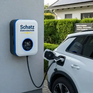Elektroauto wird geladen an wallbox